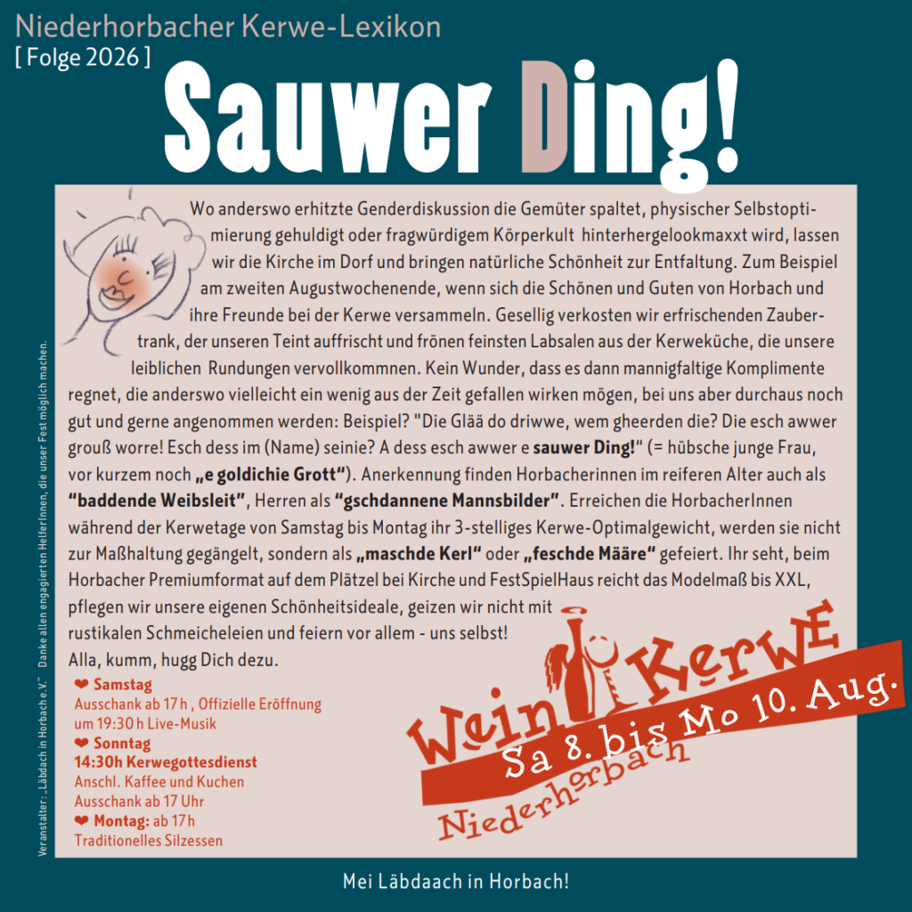 "Sauwer Ding" - Kerwe Motto 2026